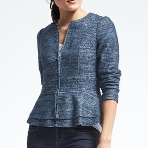 Banana Republic Spacedye Peplum Jacket